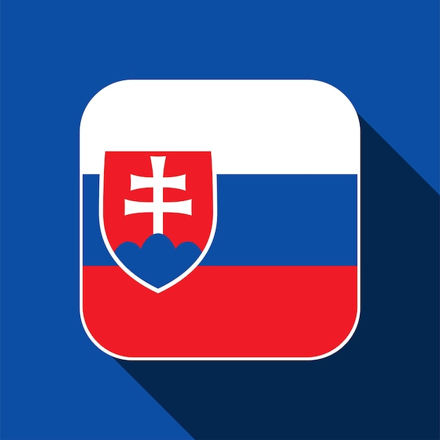 Ilustração em vetor de cores oficiais da bandeira da eslováquia