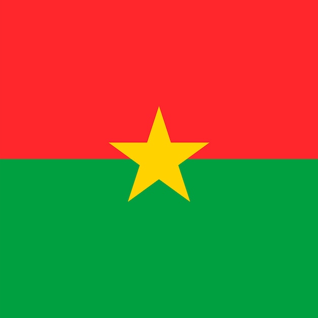 Vetor ilustração em vetor de cores oficiais da bandeira de burkina faso