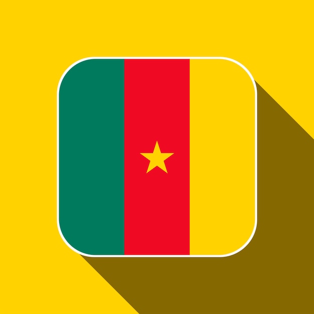 Ilustração em vetor de cores oficiais da bandeira de Camarões