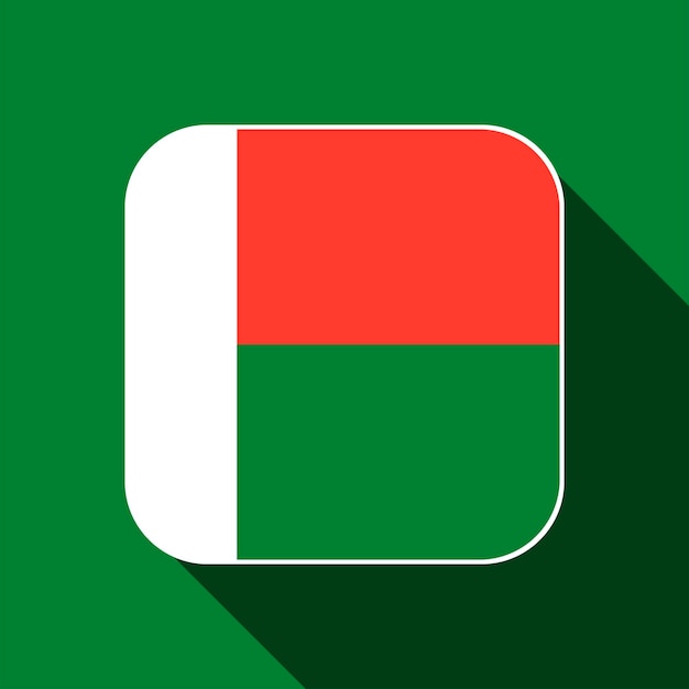 Ilustração em vetor de cores oficiais da bandeira de Madagascar