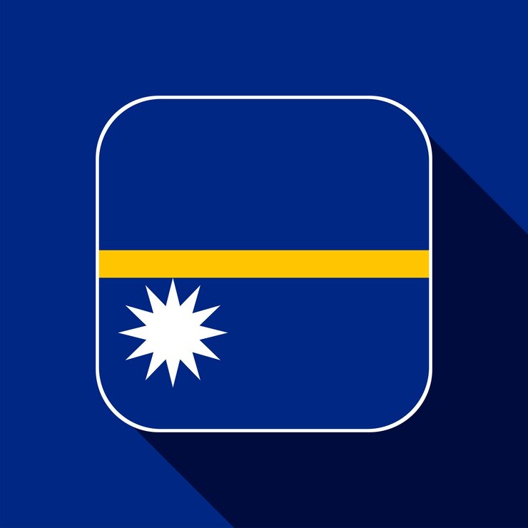 Vetor ilustração em vetor de cores oficiais da bandeira de nauru