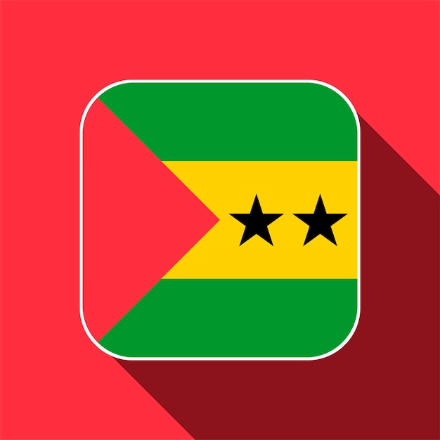 Ilustração em vetor de cores oficiais da bandeira de são tomé e príncipe