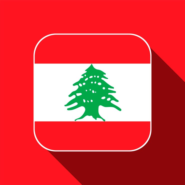 Vetor ilustração em vetor de cores oficiais da bandeira do líbano