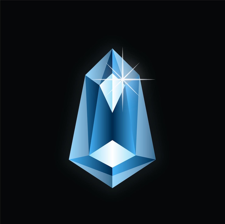 Vetor ilustração em vetor de desenho animado de diamante
