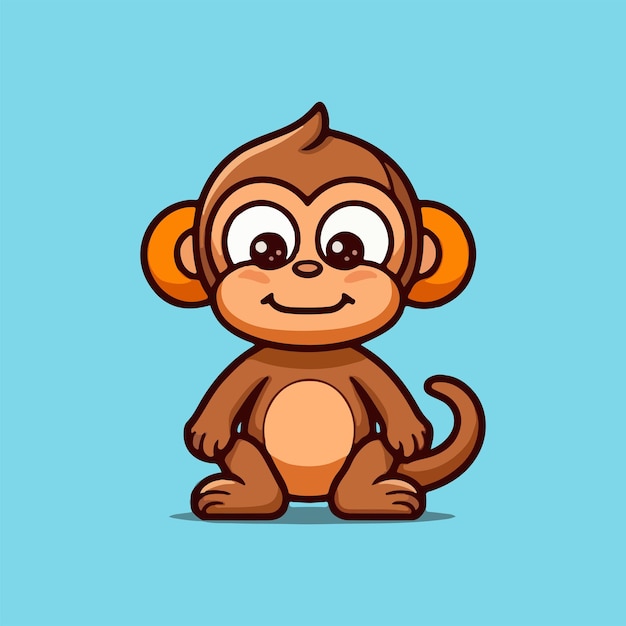 Macaco Pequeno - Ilustração De Desenho Animado Colorido, Vetor Royalty Free  SVG, Cliparts, Vetores, e Ilustrações Stock. Image 11995090