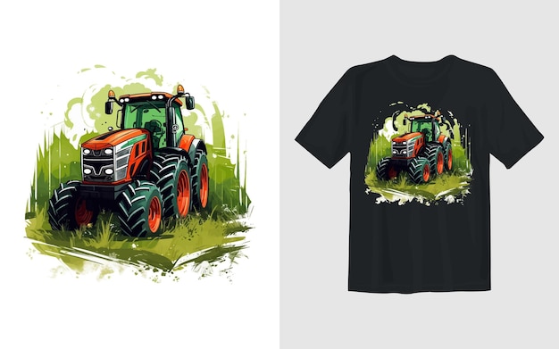 ilustração do plano trator dentro vetor estilo, plano desenho animado trator.  agricultor Produção máquina, 25685845 Vetor no Vecteezy