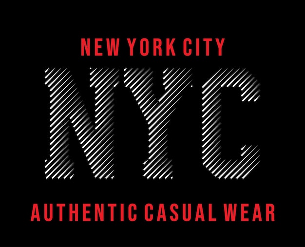 Vetor ilustração em vetor de design de camiseta de tipografia de nyc