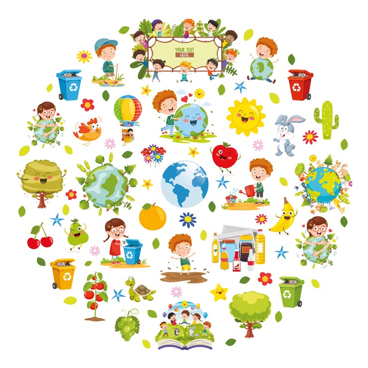 Vetor ilustração em vetor de design de conceito de ambiente