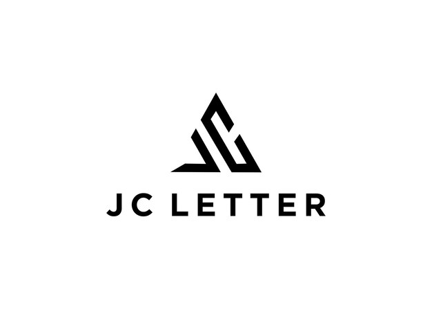 Vetor ilustração em vetor de design de logotipo de carta jc