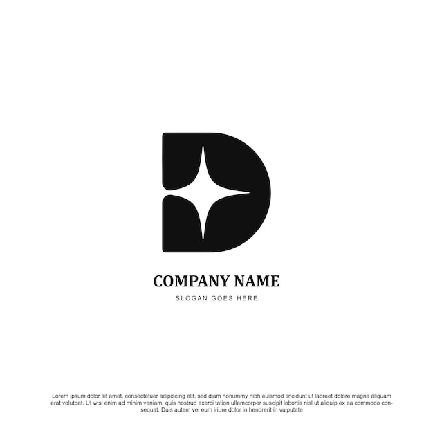 Ilustração em vetor de design de logotipo de letra d premium