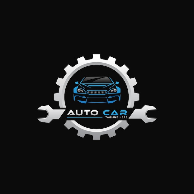 Vetor ilustração em vetor de design de logotipo de reparação de automóveis