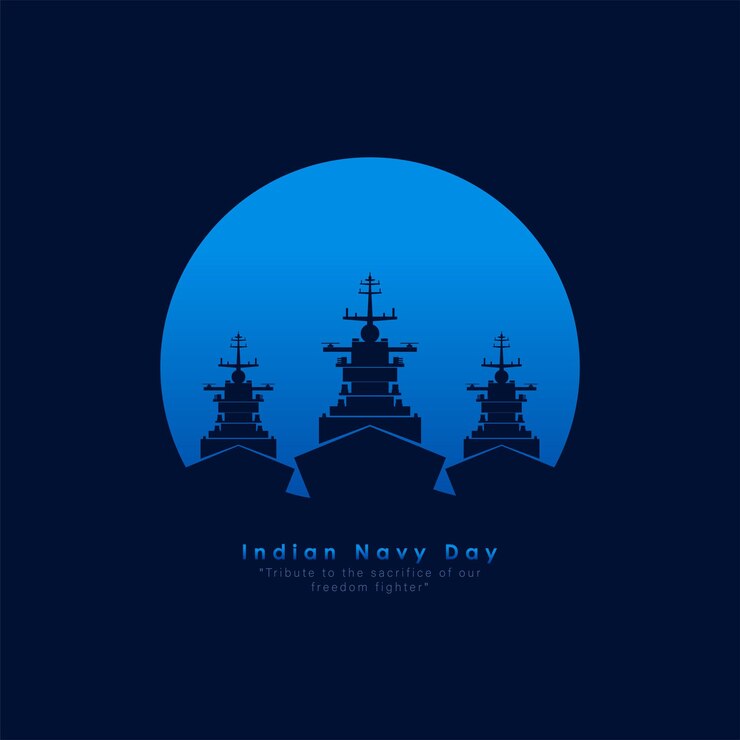 Ilustração em vetor de dia da marinha indiana.