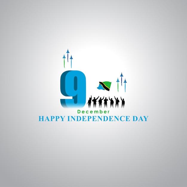Ilustração em vetor de feliz dia da independência da Tanzânia