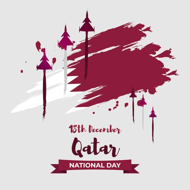 Ilustração em vetor de feliz dia nacional do qatar