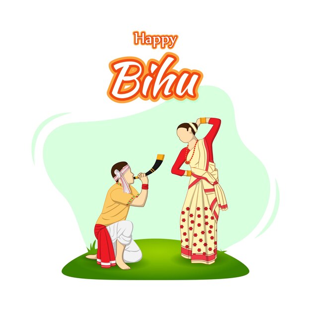 Vetor ilustração em vetor de feliz magh bihu