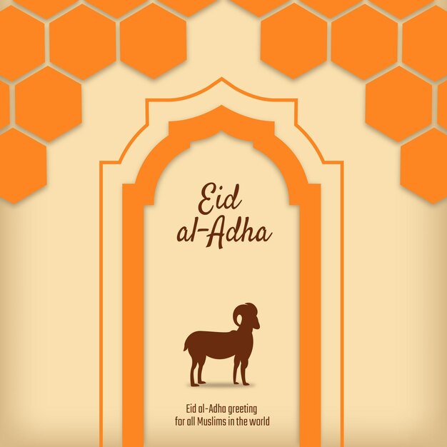 Ilustração em vetor de férias realista eid aladha