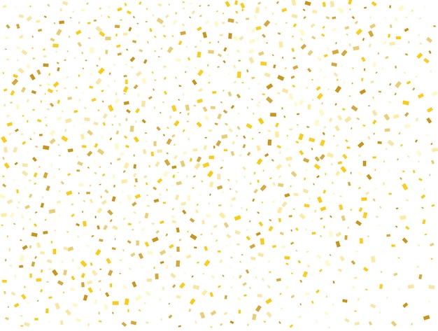 Ilustração em vetor de fundo de confete de retângulos dourados de aniversário