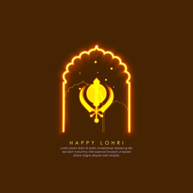 Ilustração em vetor de fundo de férias feliz lohri para festival de punjabi.