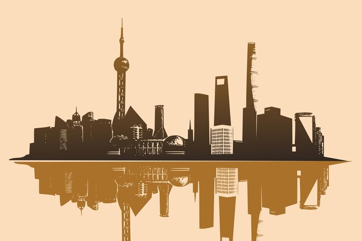 Ilustração em vetor de fundo de viagens de PEQUIM da paisagem da China