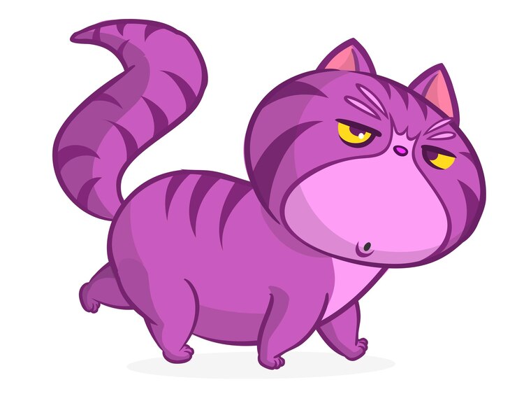 Vetor ilustração em vetor de gato bonito e engraçado dos desenhos animados