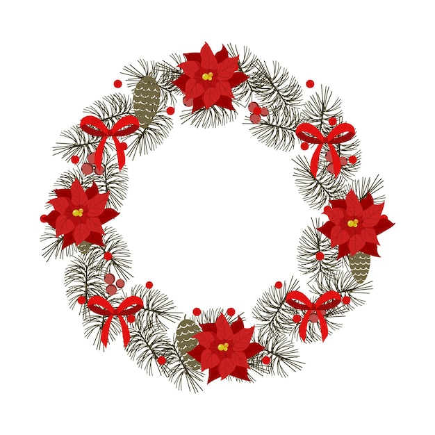 Ilustração em vetor de guirlanda de Natal