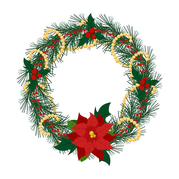 Ilustração em vetor de guirlanda de Natal