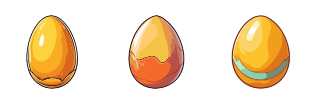 Ilustração em vetor de ícone de ovo de desenho animado