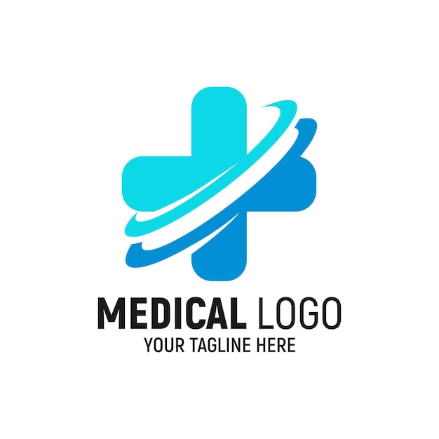 Ilustração em vetor de inspiração de modelo de design de logotipo médico