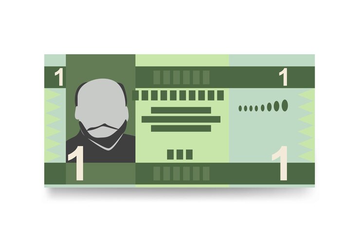 Vetor ilustração em vetor de libra sudanesa do sul sudão dinheiro conjunto notas de banco de papel dinheiro 1 db