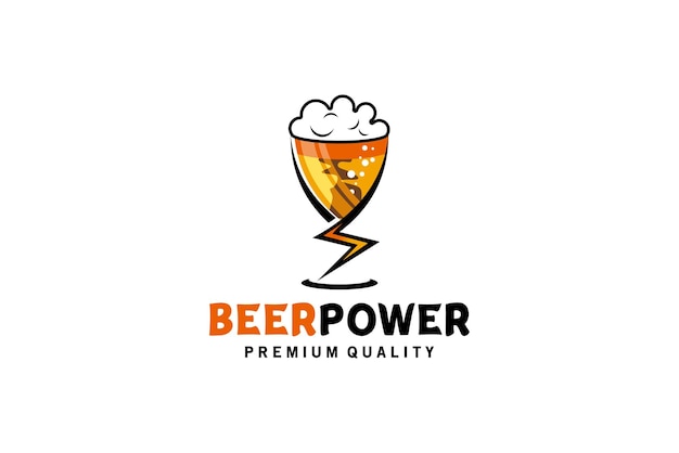 Ilustração em vetor de logotipo de licor de design de bebida de cerveja para clube de pub e logotipo de cervejaria de bar