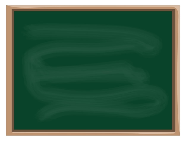 Ilustração em vetor de lousa vazia de escola verde com espaço de cópia isolado no fundo branco