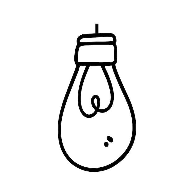 Ilustração em vetor de mão desenhada Light Bulb1