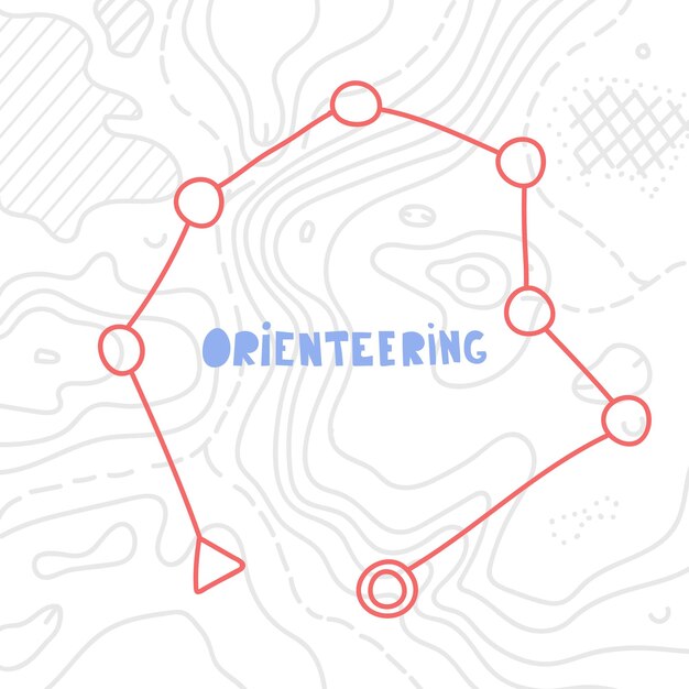 Ilustração em vetor de mapa topográfico