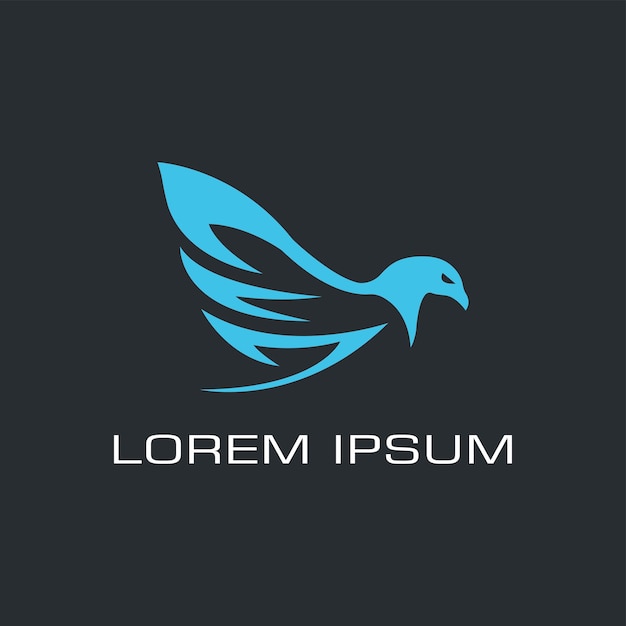 Ilustração em vetor de modelo de design de logotipo de pássaro pomba