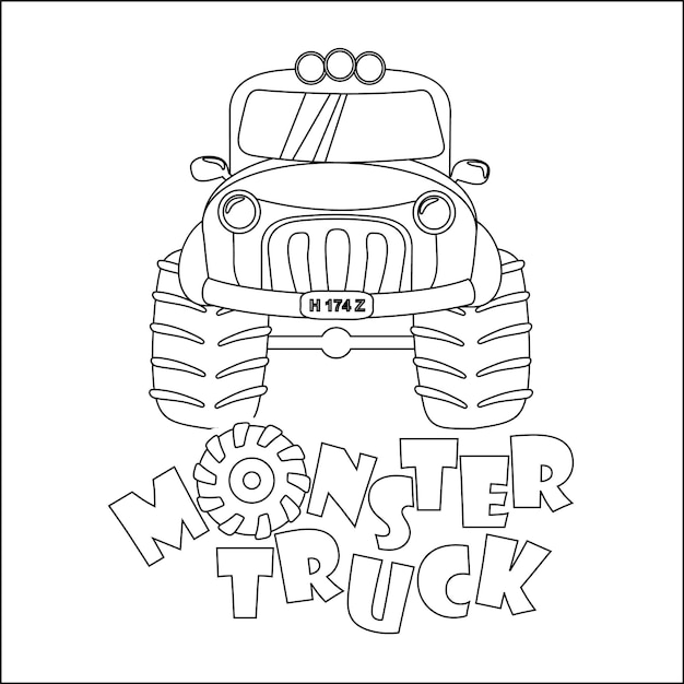 Monster Truck para colorir 17 –  – Desenhos para Colorir