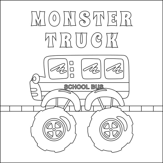 Monster truck tubaro colorir