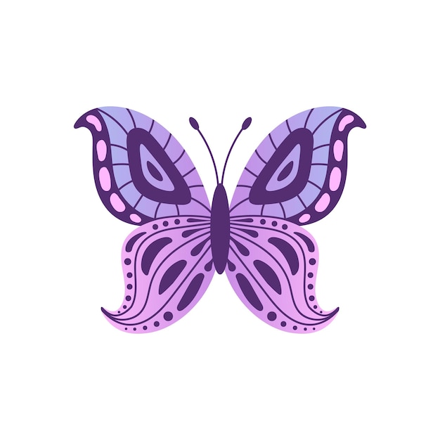 Vetor ilustração em vetor de néon borboleta