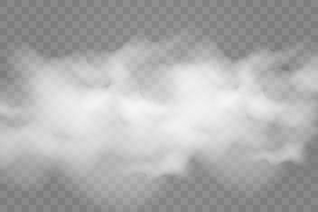 Vetor ilustração em vetor de nuvens em um fundo transparente. nuvens de chuva realistas.