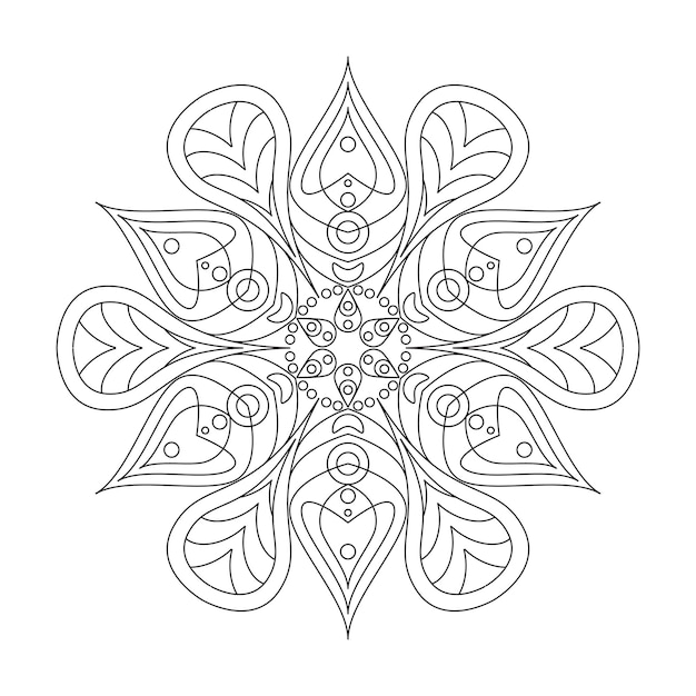 Ilustração em vetor de ornamento de mandala