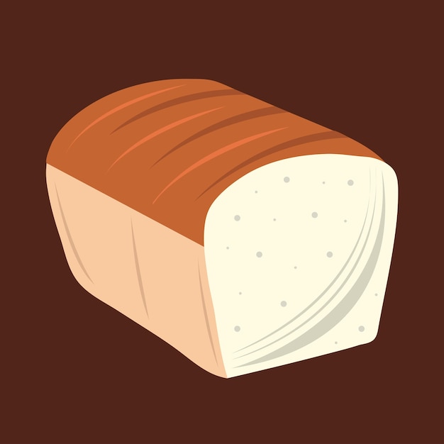 Ilustração em vetor de pão de forma branco