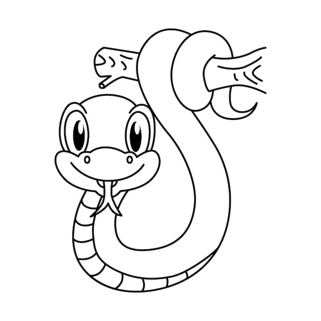 Desenhos para colorir de desenho de uma cobra fofa para colorir  