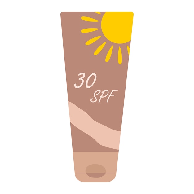 Vetor ilustração em vetor de protetor solar spf 30