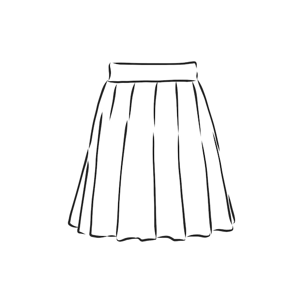 Vetor ilustração em vetor de saias. roupas femininas, saia, ilustração de desenho vetorial