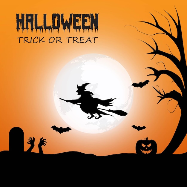Ilustração em vetor de saudação feliz festival de Halloween