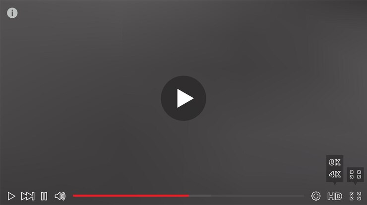 Vetor ilustração em vetor de serviço de streaming de alta resolução do reprodutor de vídeo da web