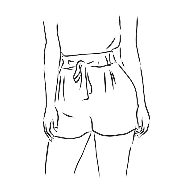 Vetor ilustração em vetor de shorts. roupas casuais, shorts, desenho vetorial, ilustração.