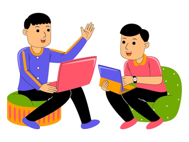 Ilustração em vetor de trabalho em equipe