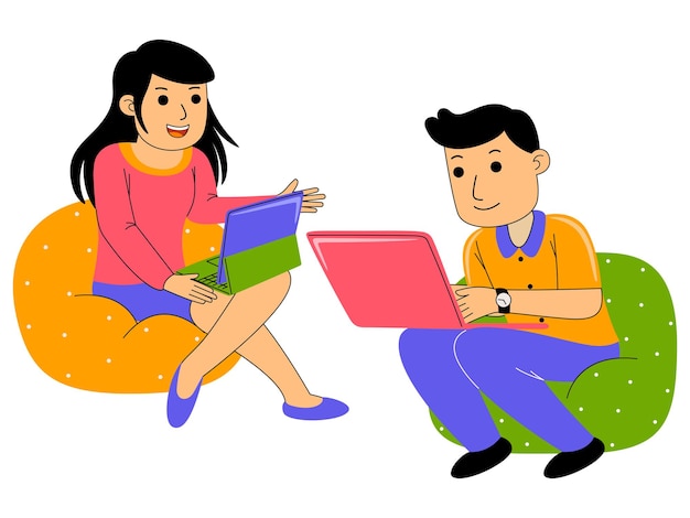 Ilustração em vetor de trabalho em equipe
