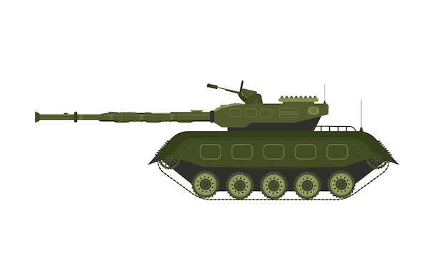 Ilustração em vetor de transporte de pessoal blindado militar em um fundo branco