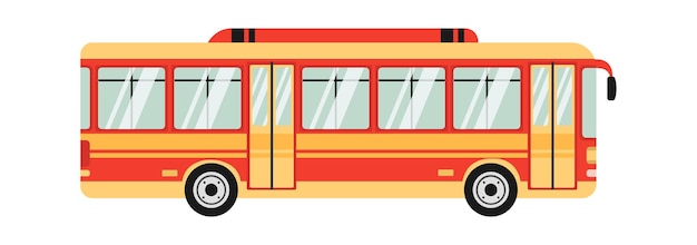 Ilustração em vetor de transporte público de ônibus de passageiros